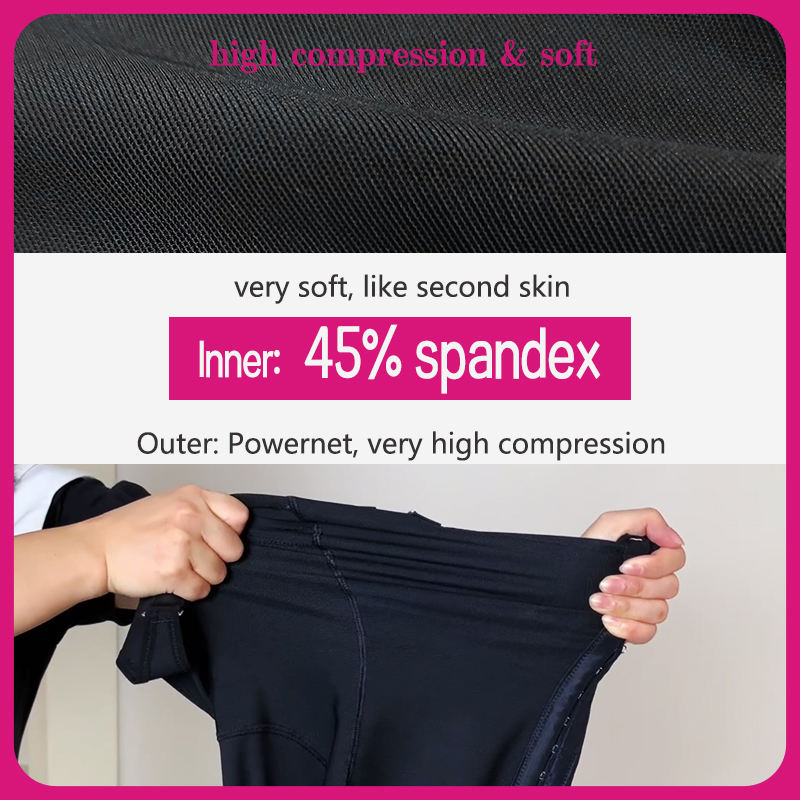 Factory Custom Made High Compression Bbl Post Surgery Bodysuit Faja Butt Lifter Tummy Control Shapewear with Bra