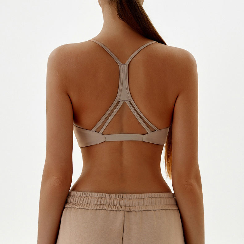 Custom Wholesale Exercise Clothing Activewear for Women Workout Sports Bra With Cross Straps