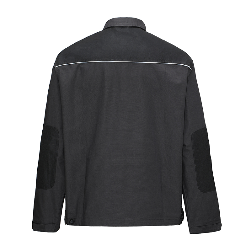 Hot Sale Industrial Mechanic Workwear Multi Pocket Uniform Reflective Safety Work Jacket with Stand Collar Woven Canvas Fabric