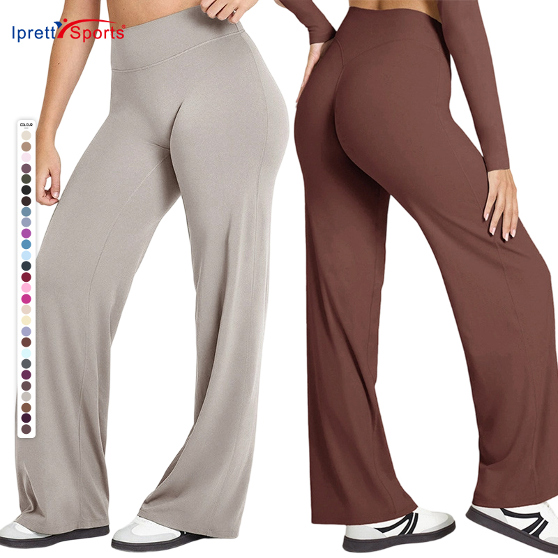 21 Colors Women's Casual Spring Summer Yoga Pants Loose Sports Fitness Wear Solid Outdoor Straight Pant Extended-length Pants