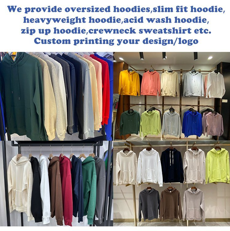 500 GSM Men Clothing Wholesale Heavyweight Streetwear Heavyweight Cotton Pullover Sweatshirts Custom Drop Shoulder Fleece Oversized No String Hoody Hoodies