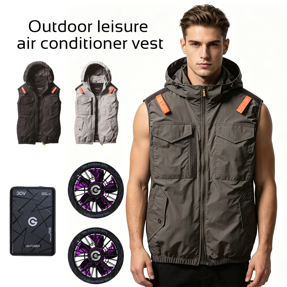 Japanese-style Customize Air-conditioned Clothing Labor protection Tools Outdoor Multiple Pockets 30V Nidec Motor Fan Vest