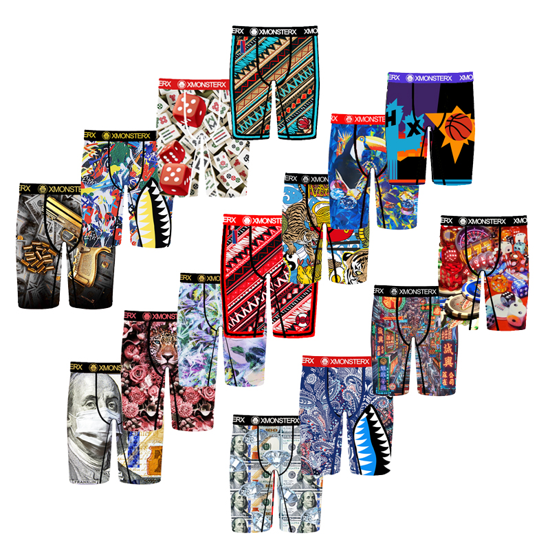 Wholesale New Style Breathable Workout Men Underwear Customized Design ETHICA Mens Boxer Fashion Striped Boxer Briefs