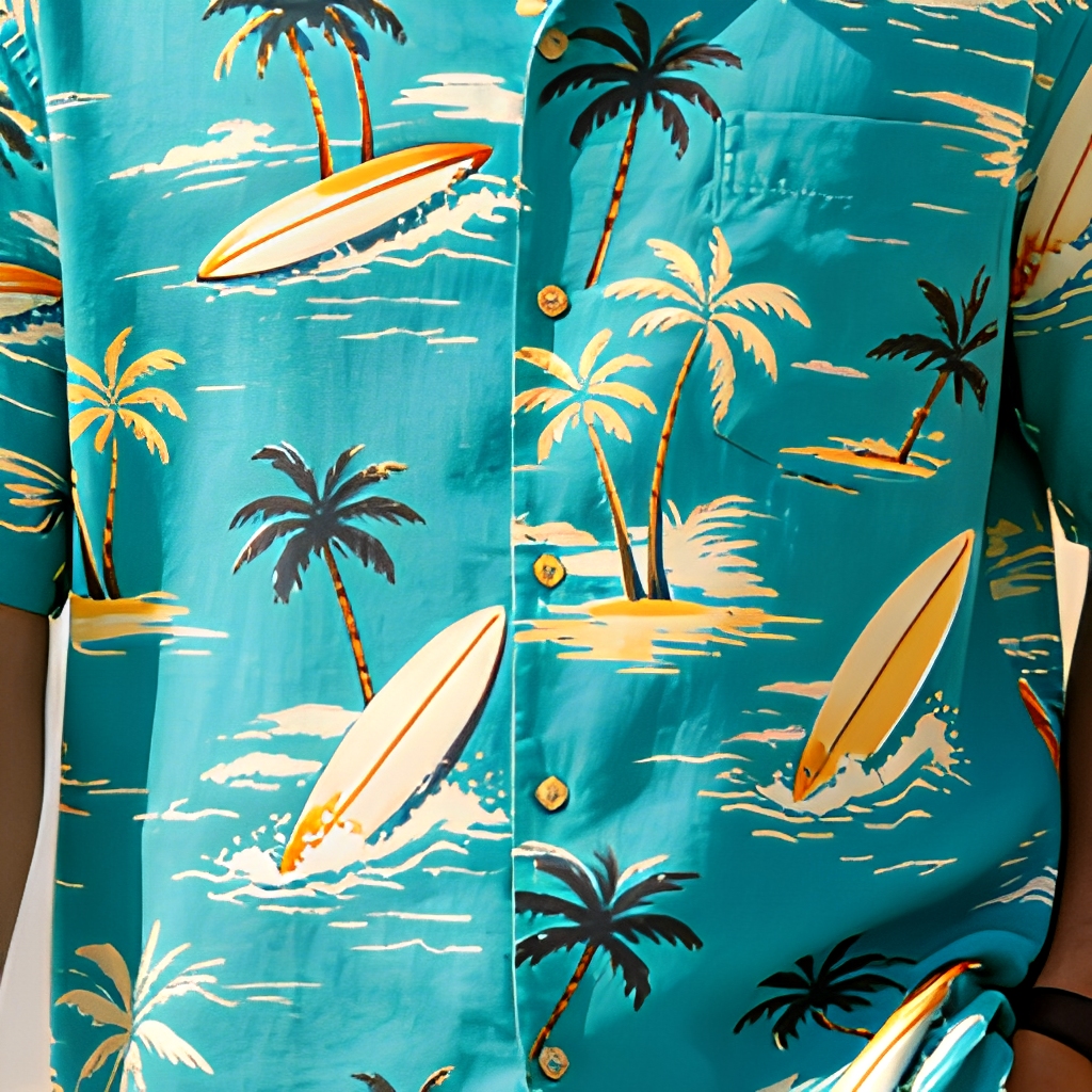 Summer Fashion Casual Vacation Outfit Island Style Beachwear Floral Breathable Aloha Tropical Hawaiian Shirt 100% OEM