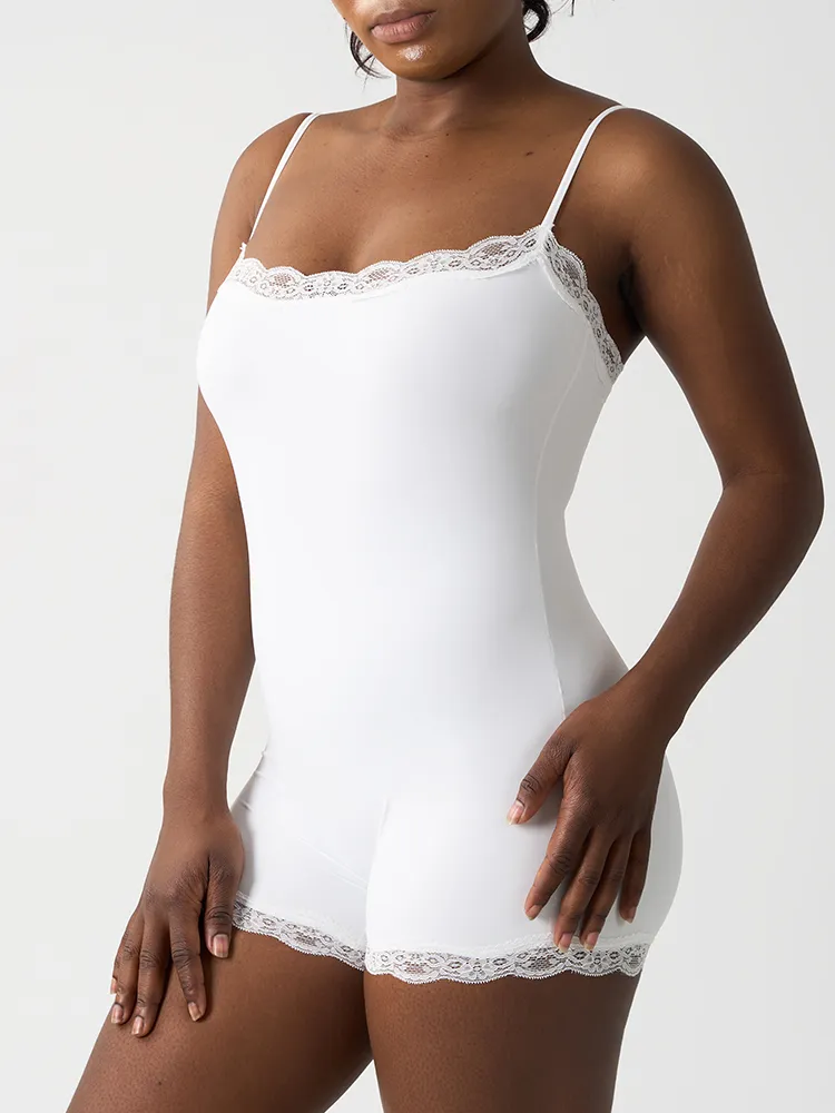 Lace Bodysuit Shapewear Full Length View