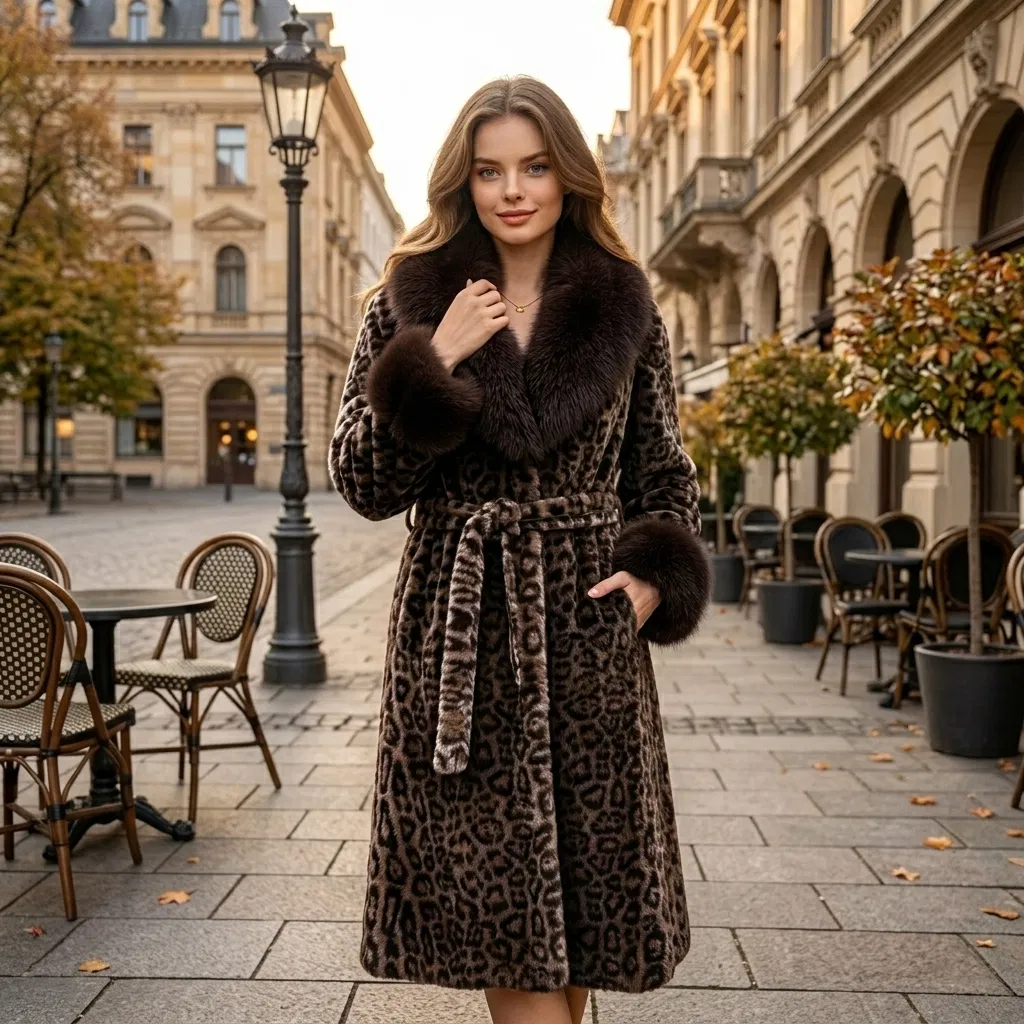 Eco-Fur Winter Coat Detail 2