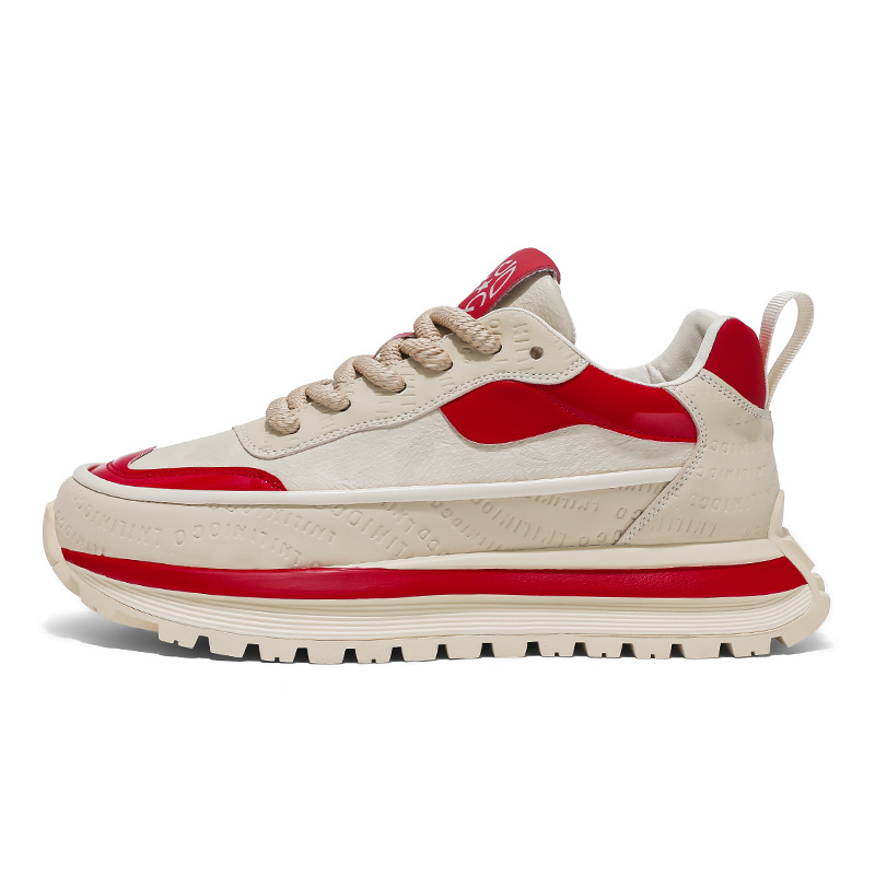 Premium Men's Skateboarding Style Sneakers - Robust Construction &amp; Shock-Absorbing Midsole for Active Use