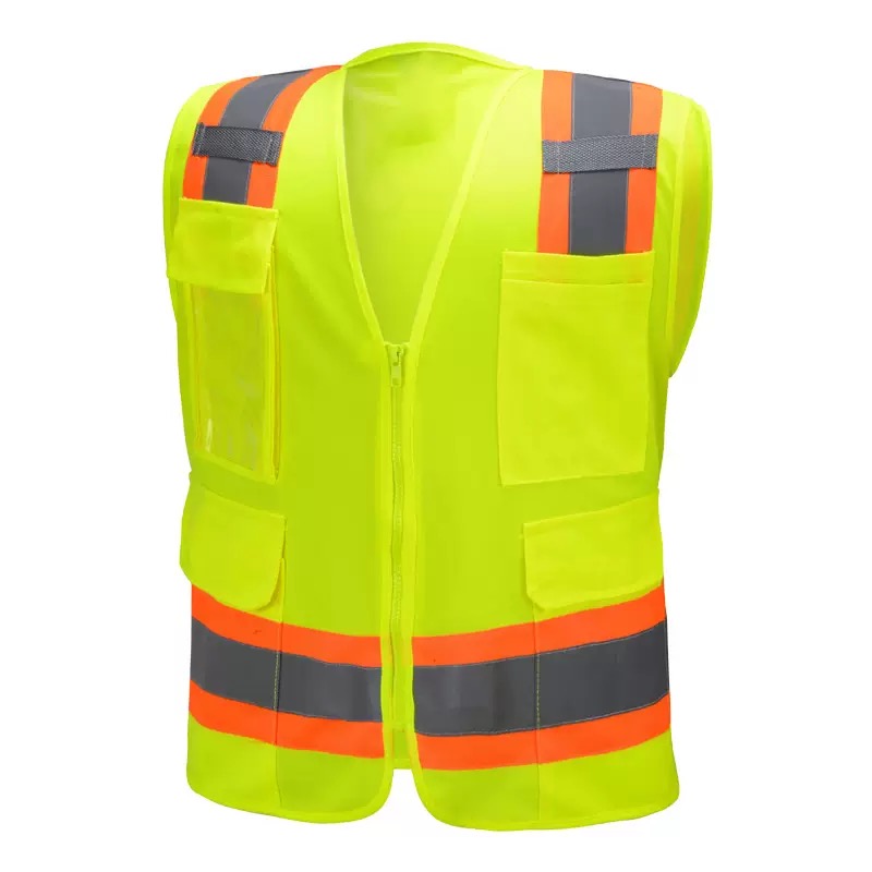 OEM High Visibility Reflective Safety Vest For Construction Road Riding Work &amp; Security Safety Jacket