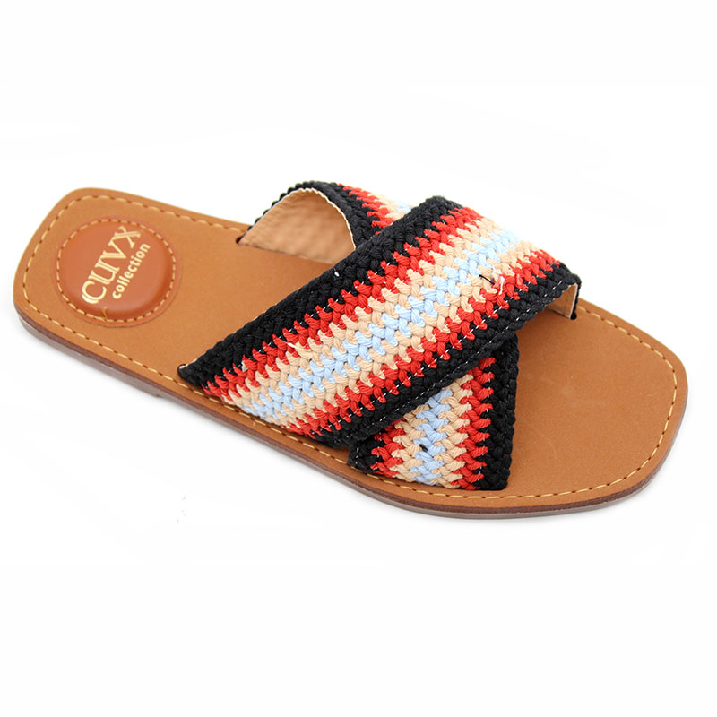 Casual Cross-strap Wear Flat Fashion slippers Women's Open Toe Cool Braid Trend New Holiday Light Simple Womens slippers Leisure