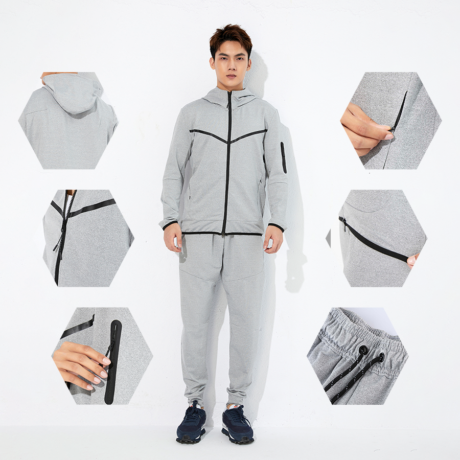 Dropshipping Tracksuit for Men Gymwear Hoodie Sets Unisex Good Quality Activewear Tracksuits Fitness Wear Sportswear
