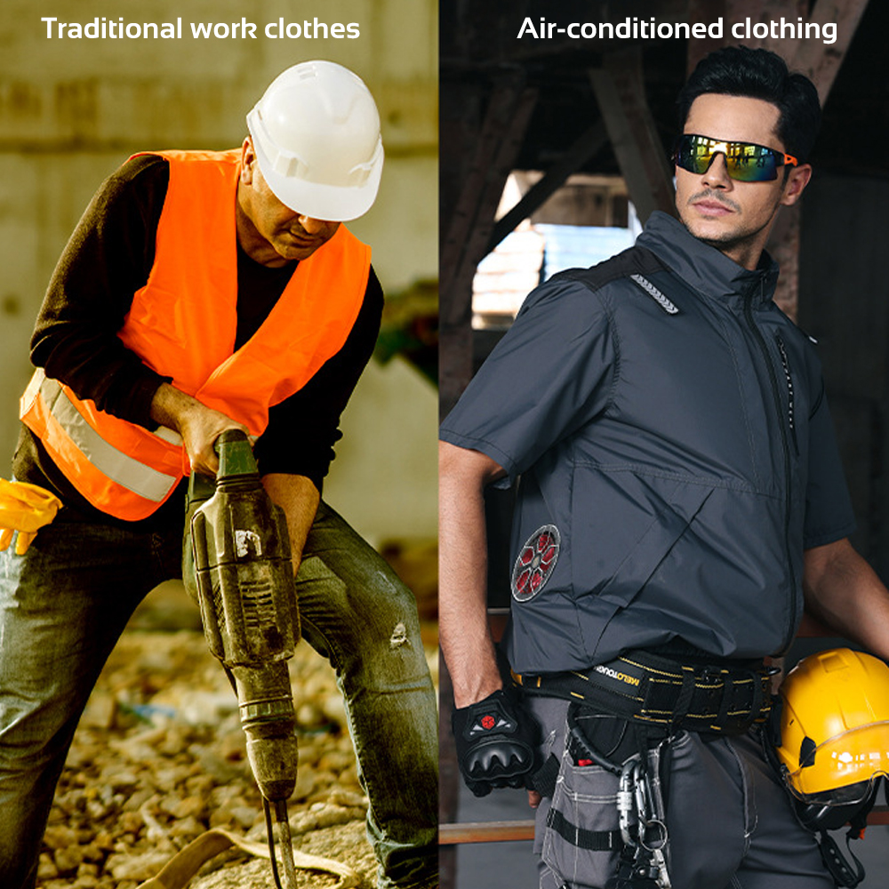 Labor Outdoor Sport Clothes Casual Short Sleeved Work Jacket Hot Sell in Japan Cooling Fan Jacket with 30V Brushless Motor Fan