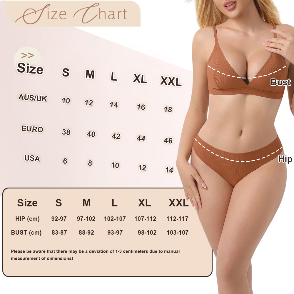 Invisible Wirefree Triangle Bralette Set View 1