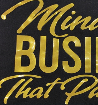 Shiny gold logo
