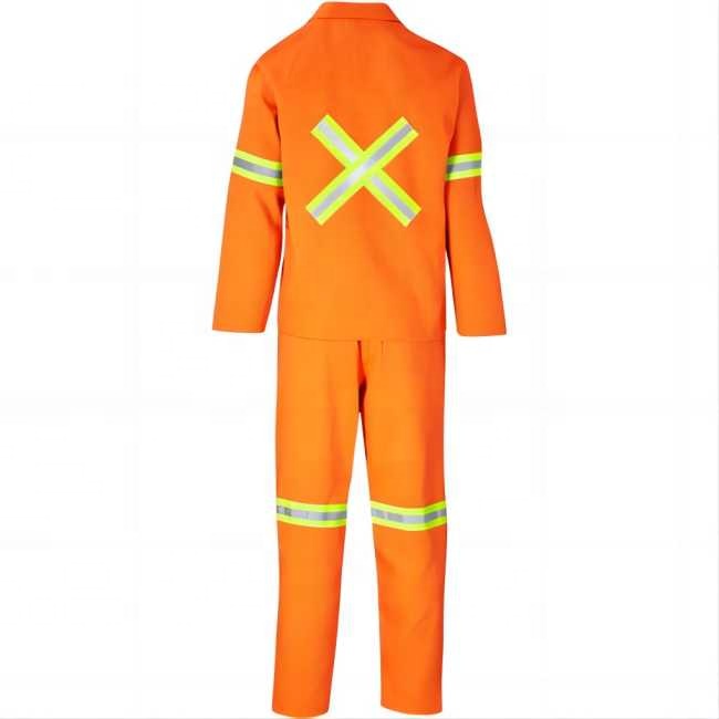 Factory Supply Custom Industrial 100% Cotton Anti-Wrinkle Silk Screen Printed ODM Safety Workwear Uniform Cargo Two-Piece for