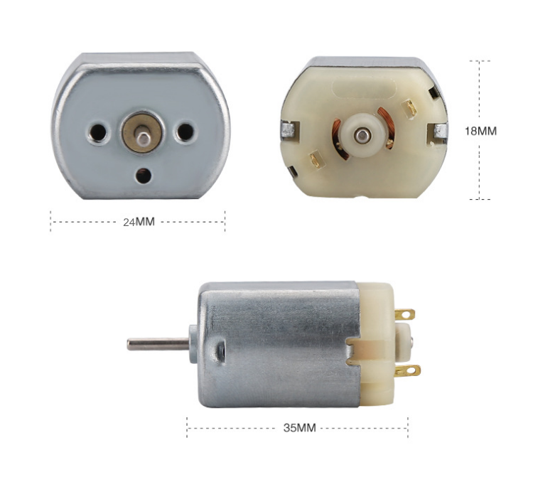 12V Brushed Micro Permanent Magnet DC Motor DFC-280 for Smart Home Car Rearview Mirror Actuator Boat & Fan Use