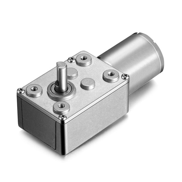 High Torque DC Worm Gear Motor Right Angle 90 Degree 5RPM 6V 12V 24V Low Noise Housing 5A Continuous Fans Electric Bicycles