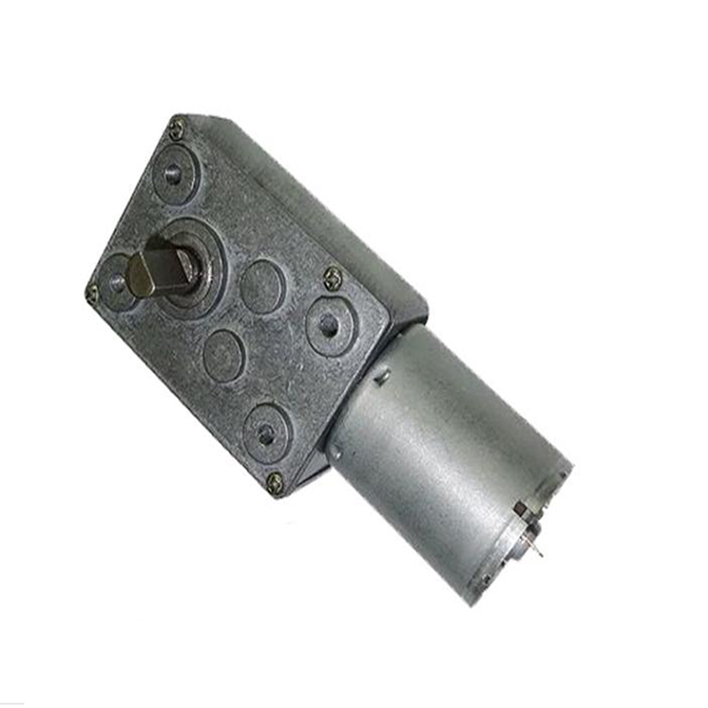 High Torque DC Worm Gear Motor Right Angle 90 Degree 5RPM 6V 12V 24V Low Noise Housing 5A Continuous Fans Electric Bicycles