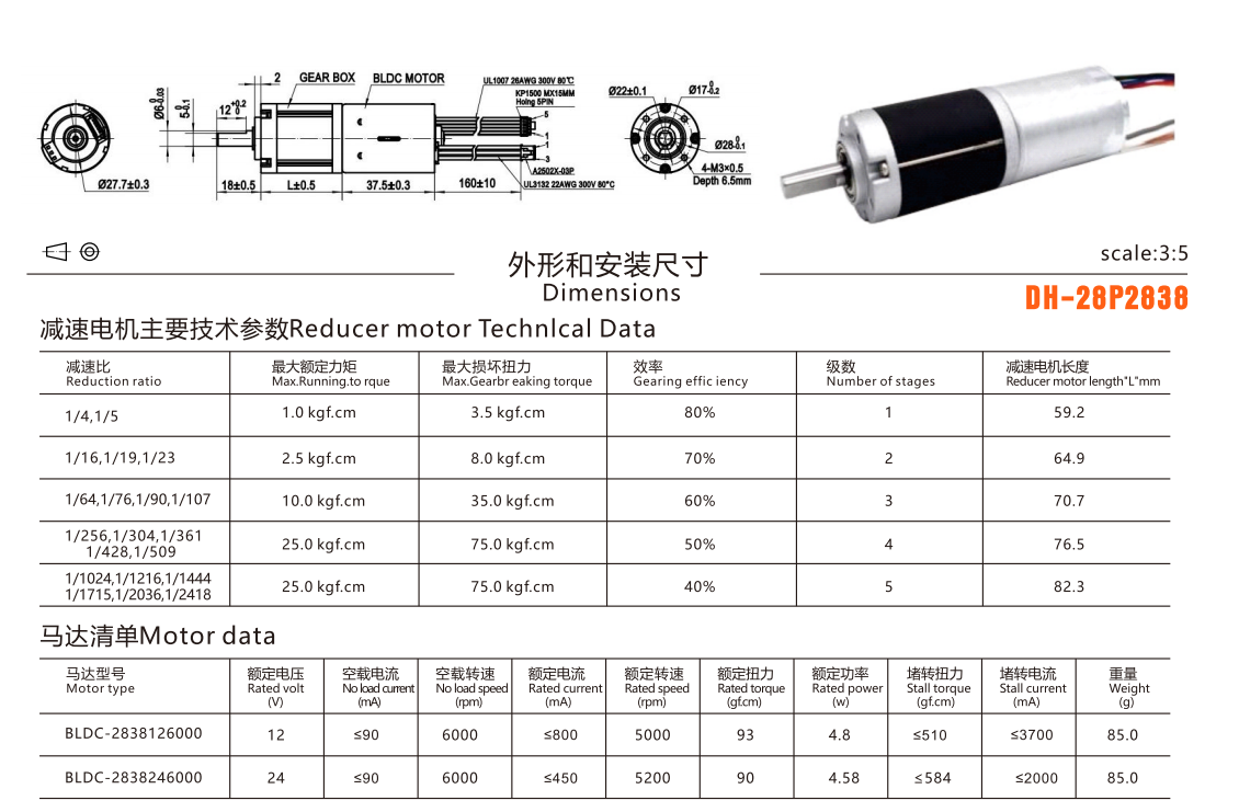 Brushless Motor Specifications