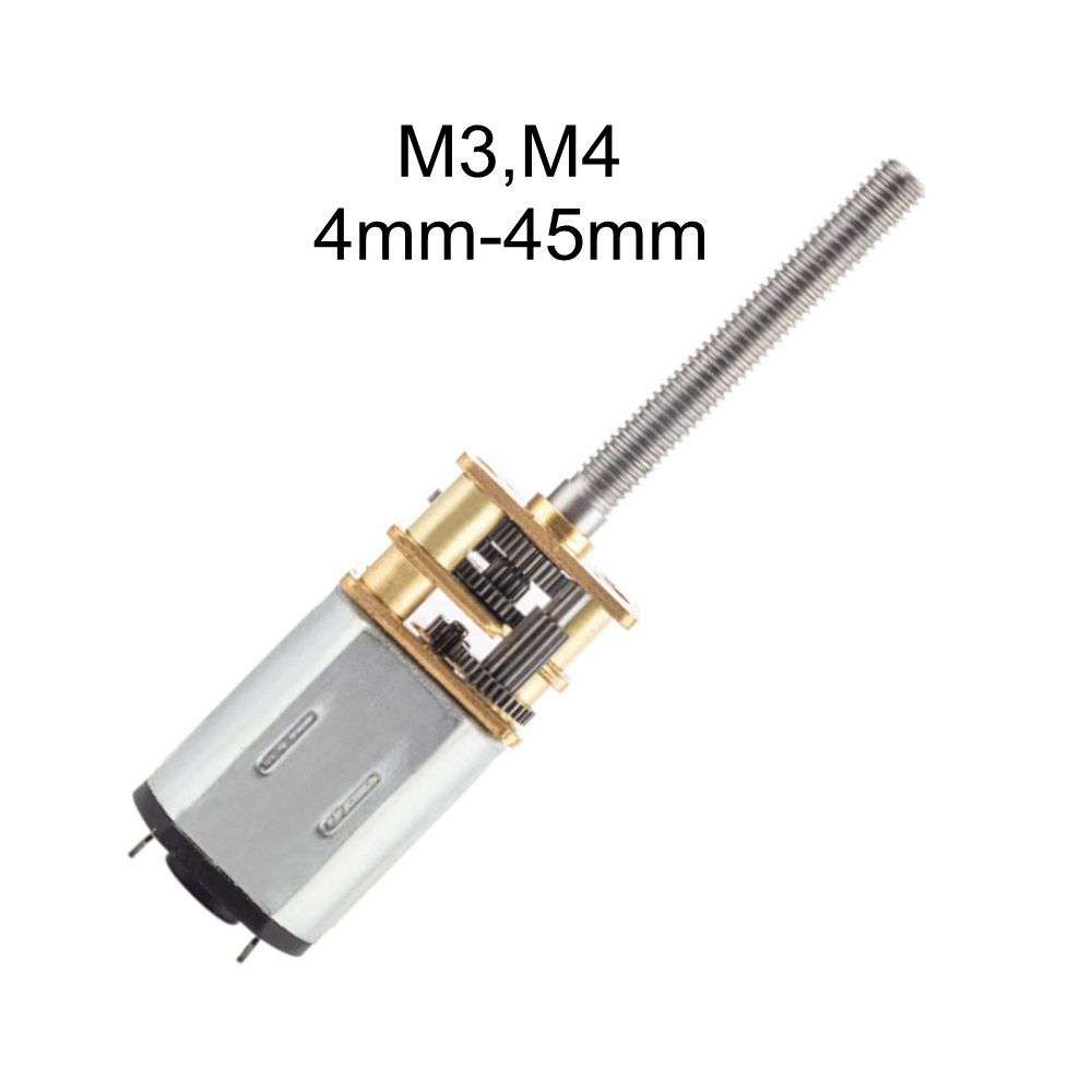dc 3v 5v 6v 12v 24v n20 n30 M3 M4 12mm gear motor with lead screw shaft