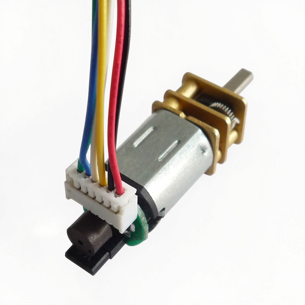 12mm N20 DC Brush Gear Motor 2.5V-12V 100RPM Mini Metal Gearbox with Encoder for Smart Home & Electric Bicycle Robot Toys