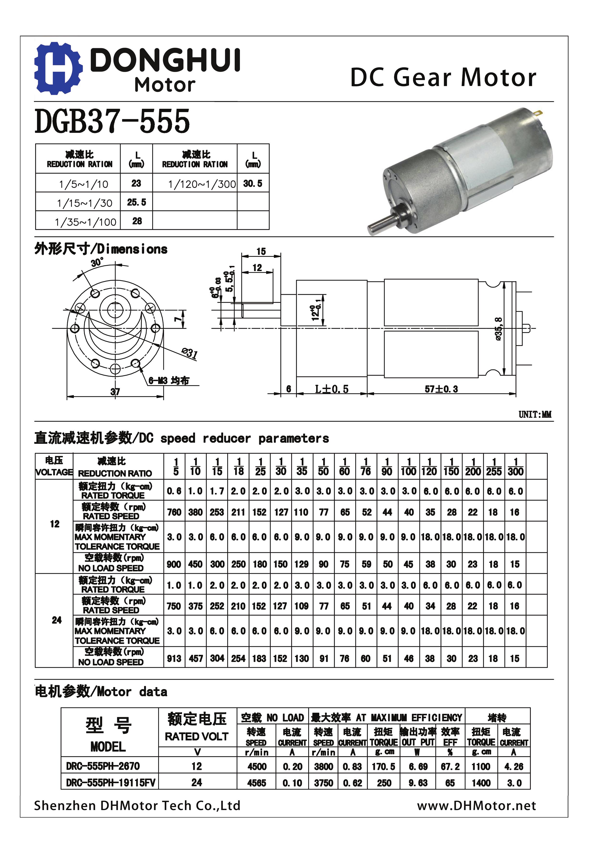 Motor Specifications