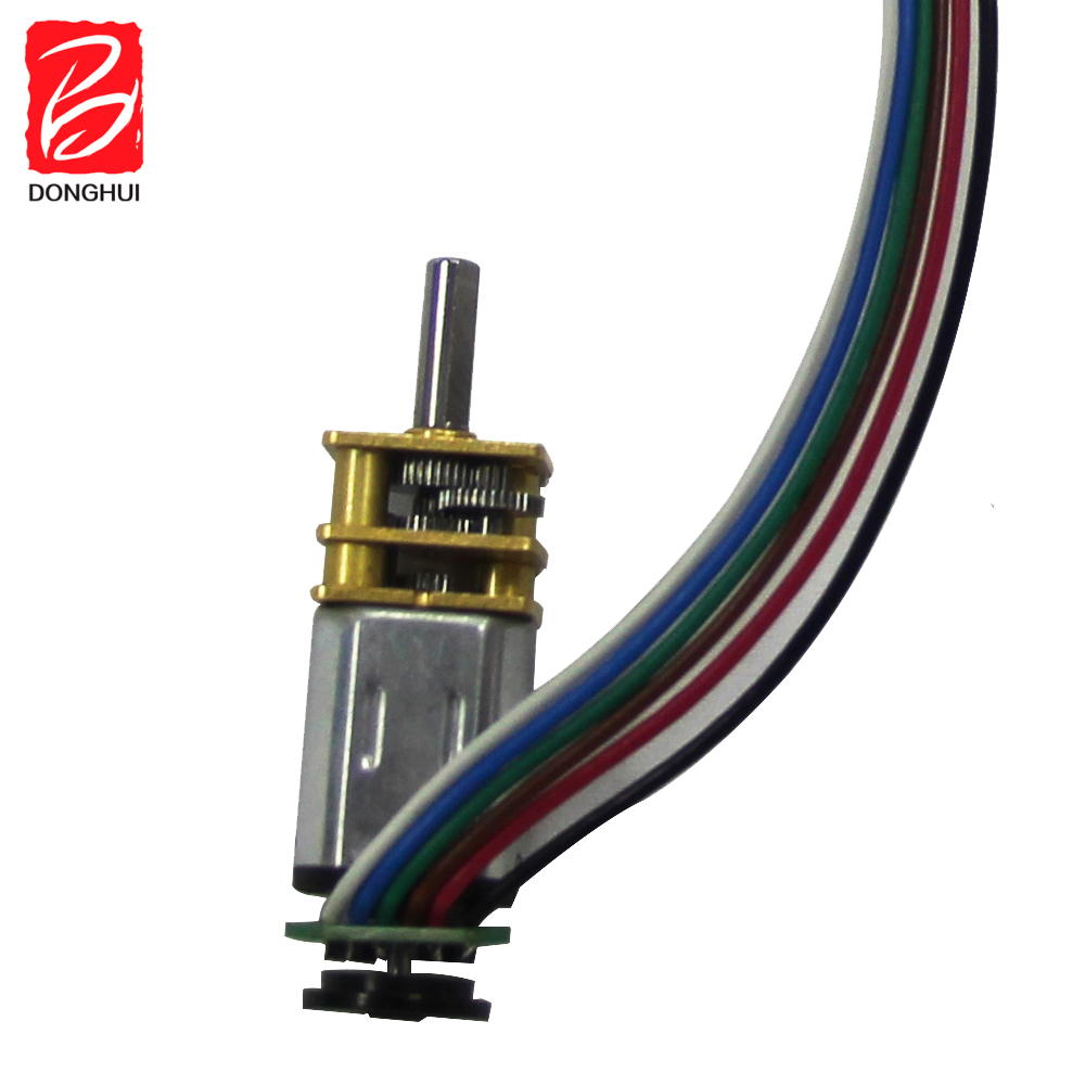 12mm N20 DC Brush Gear Motor 2.5V-12V 100RPM Mini Metal Gearbox with Encoder for Smart Home & Electric Bicycle Robot Toys
