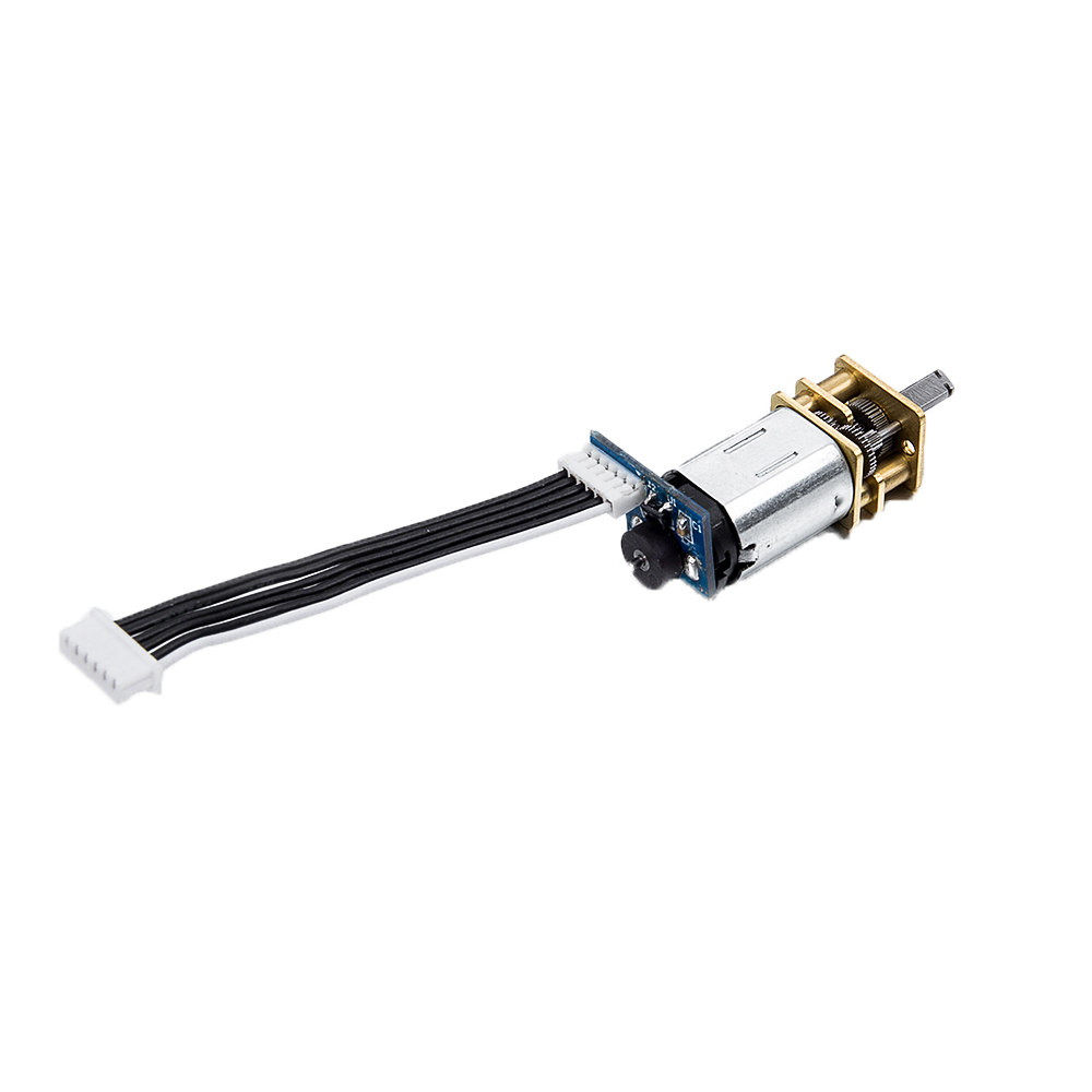 12mm N20 DC Brush Gear Motor 2.5V-12V 100RPM Mini Metal Gearbox with Encoder for Smart Home & Electric Bicycle Robot Toys