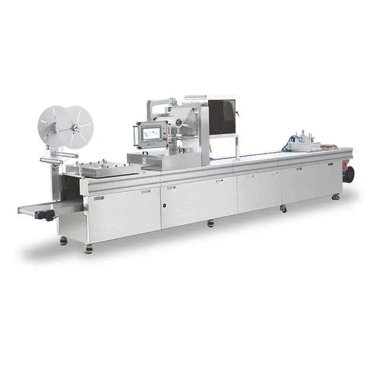 Ready Meal Skin Packing Machine for Cooked Food Thermoforming Packaging Machine Frozen Meal Tray Sealer Vsp