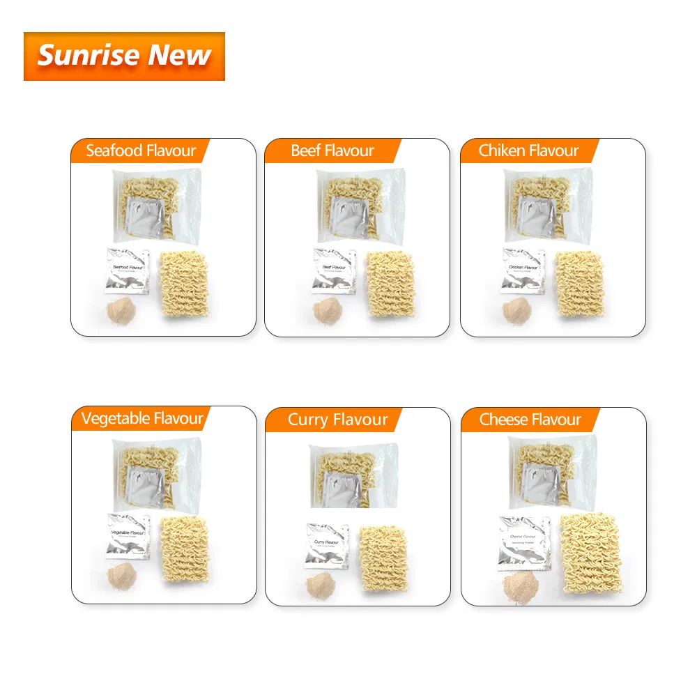 Sunrise Chinese Manufacturer OEM Seafood Flavor Convenience Fast Food Vegetarian Bulk Ramen Halal Instant Ramyun Noodles