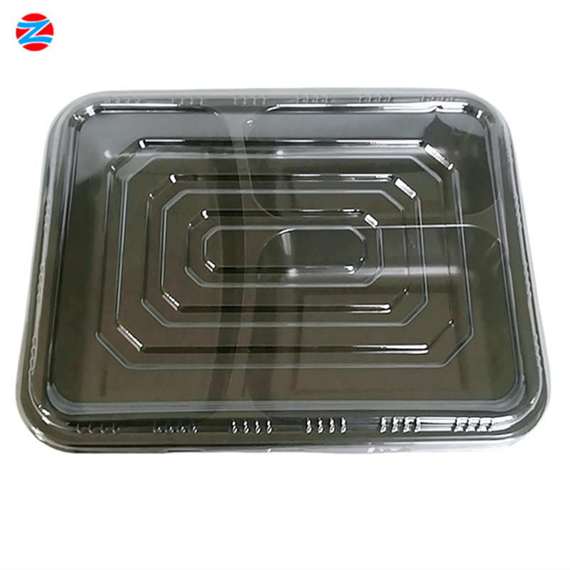 OEM Design High Barrier Performance 1/2/3 Compartment Plastic Cpet Food Tray for Frozen Meat or Ready Meal Packaging