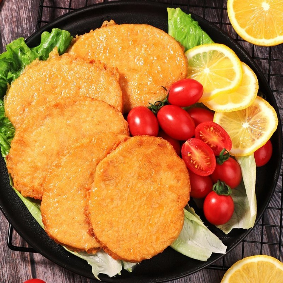 Wholesale Factory Plant-Based Chicken Fillet Pre-Cooked Food Fried and Crispy Delicious for Vegetarian Restaurant