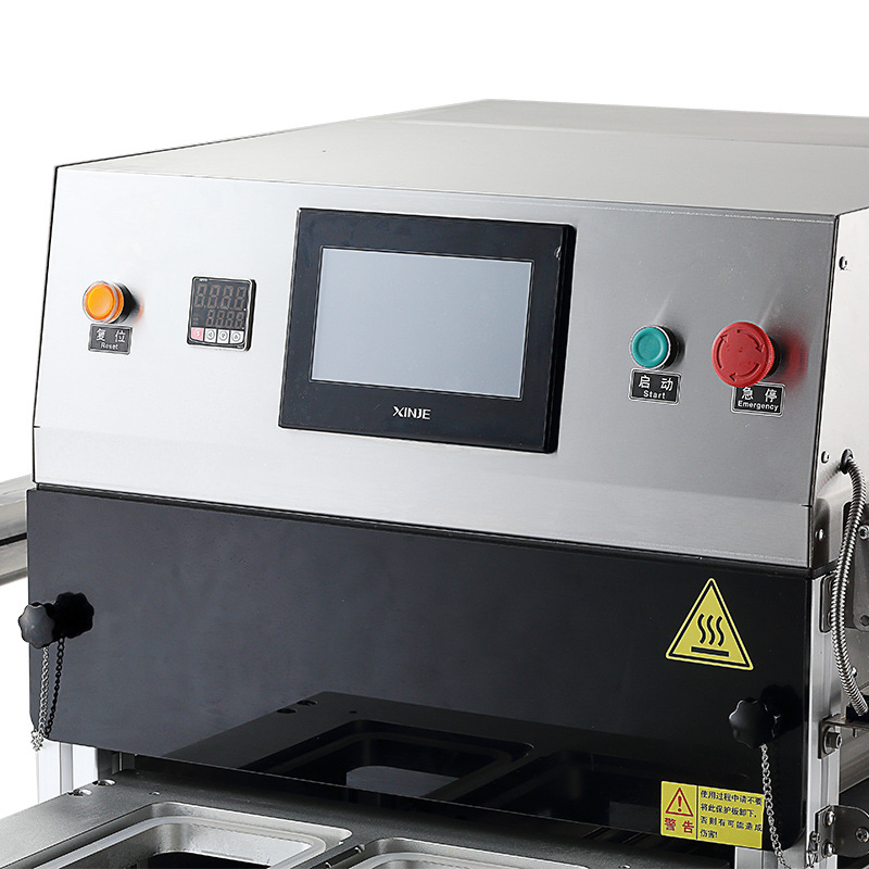 Industrial 220V 380V Automatic Frozen Food Cooked Food Ready Meals Tray Sealer Packing Sealing Machine