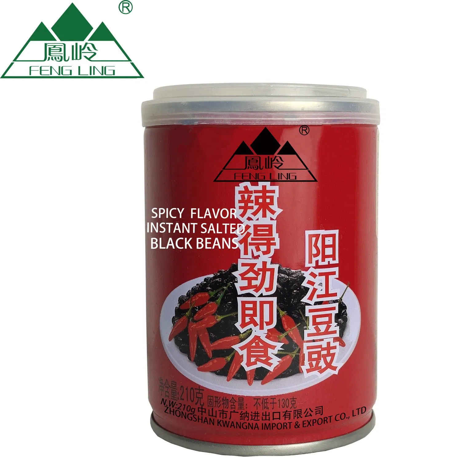 210g-Fengling Brand Spicy Flavor Instant Preserved Bean Fermented Black Beans Whole Foods/Condiments
