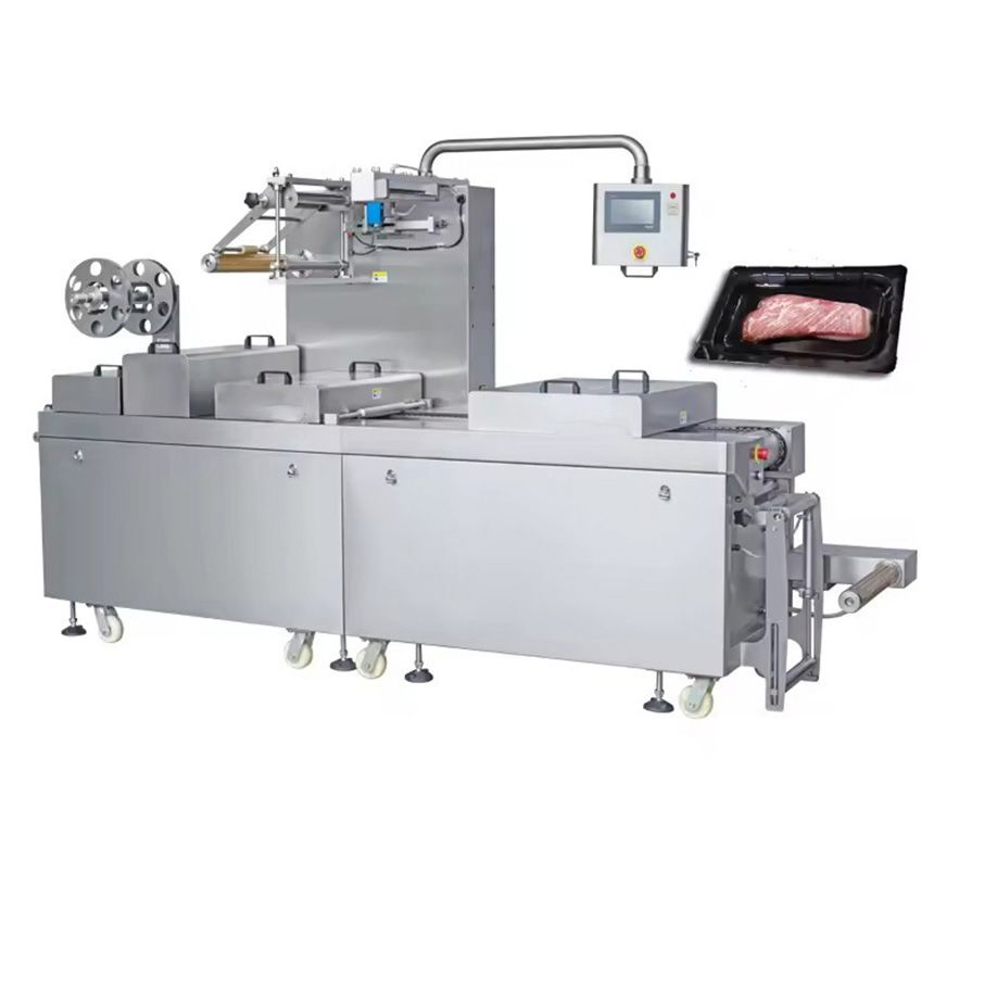 Ready Meal Skin Packing Machine for Cooked Food Thermoforming Packaging Machine Frozen Meal Tray Sealer Vsp