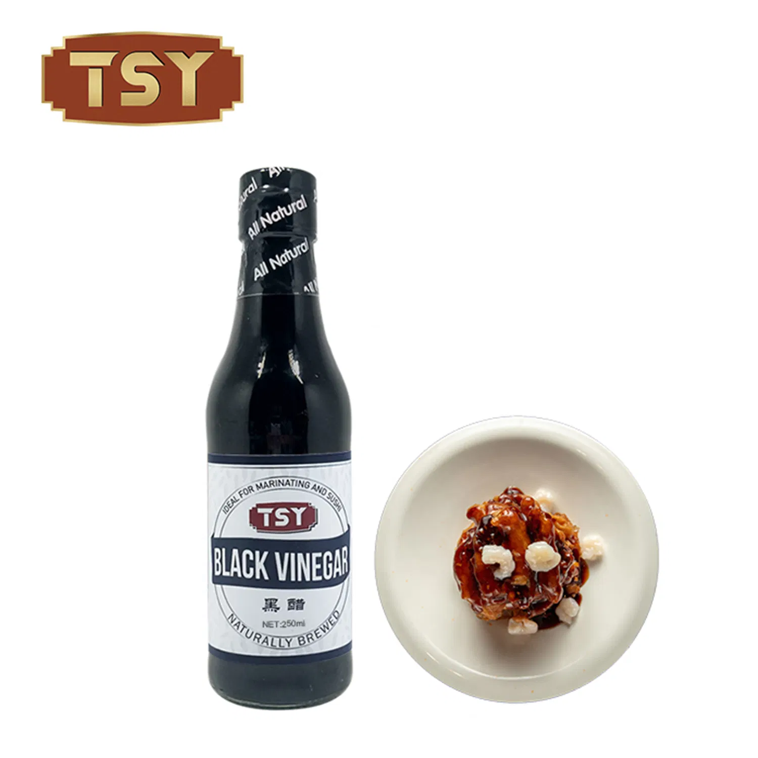Tsy Food Rice Natural Fermented Five-Grain Aged Halal Kosher Black Vinegar