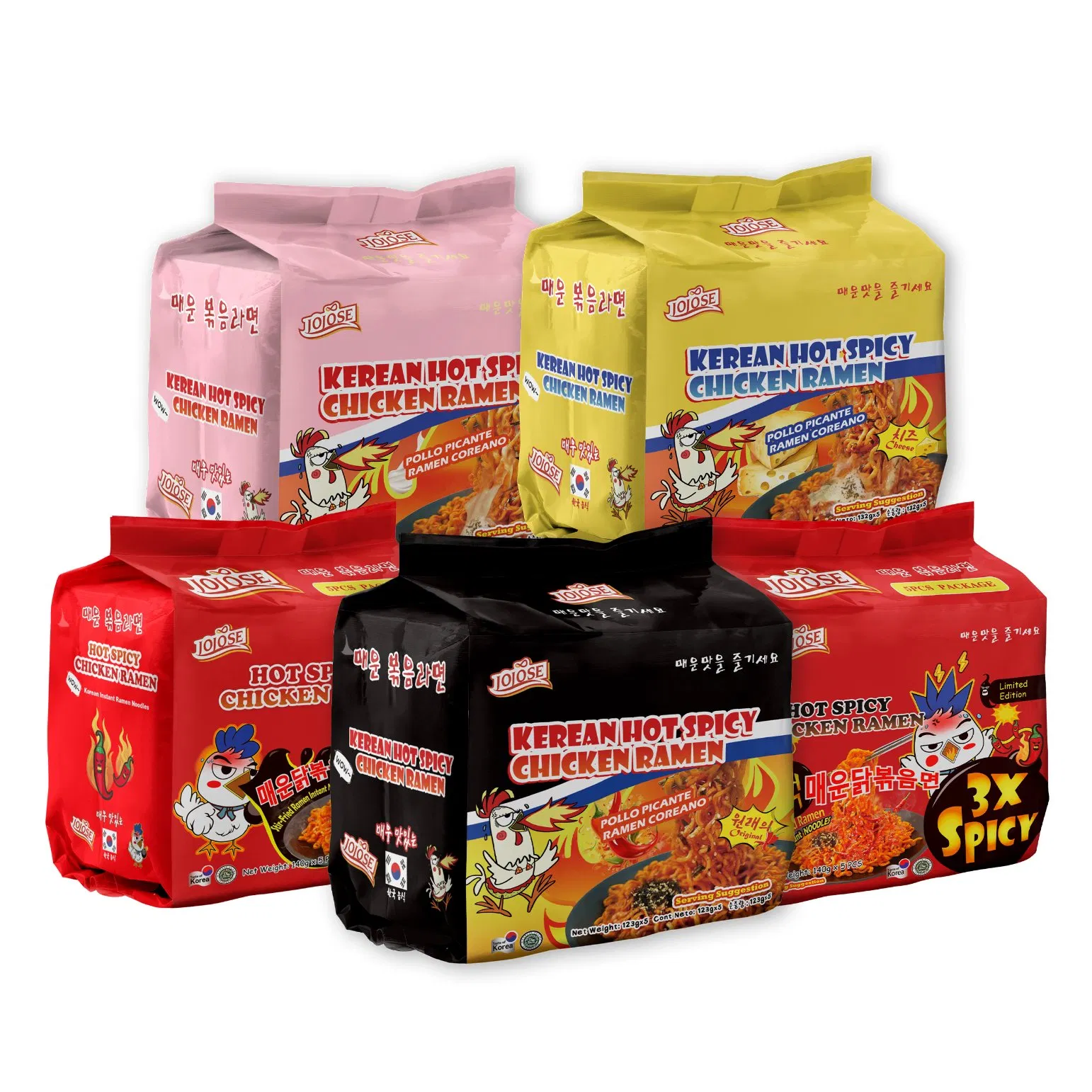 Korean Instant Microwaveable Bags Food Oman Convenience Super Mama Stir-Fried 2X Spicy Ramen Instant Noodles