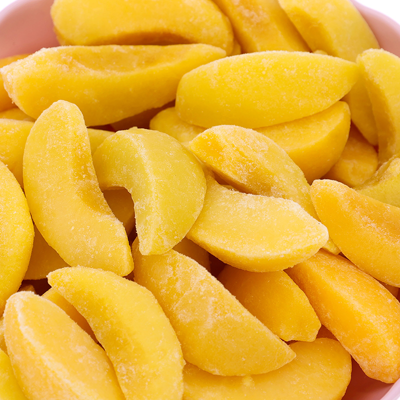 Quick-Thaw Convenience IQF Frozen Yellow Peach Slice for Instant Smoothie Blends Frozen Fruit