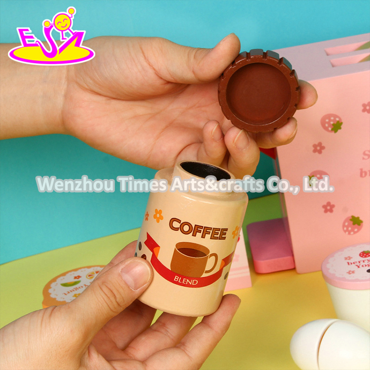 Customize Kids Childhood Wooden Breakfast Play Food for Pretend W10d377