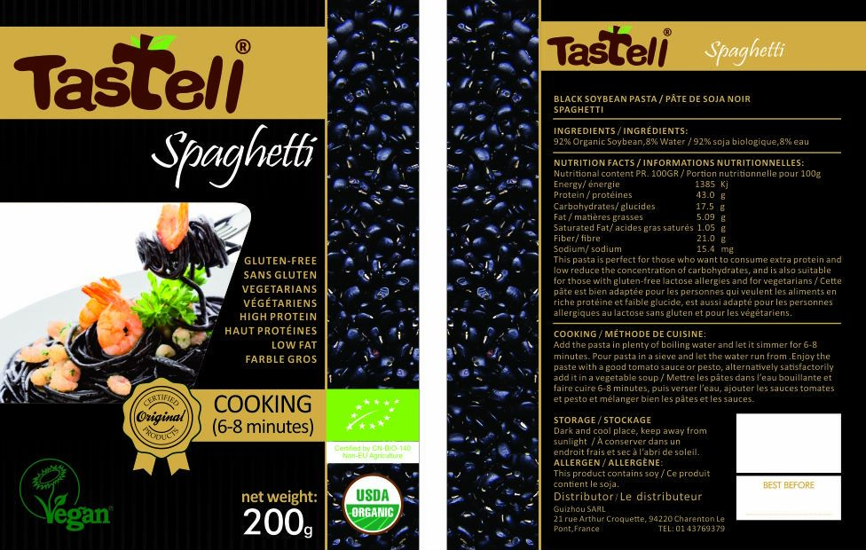 Wholesale Black Bean Organic Spaghetti Gluten Free Health Food
