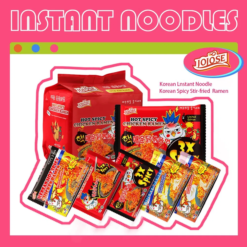 Junk Food Microwaveable Bags for Food Oman Convenience Super Mama Korean Stir-Fried 3X Spicy Ramen Instant Noodles