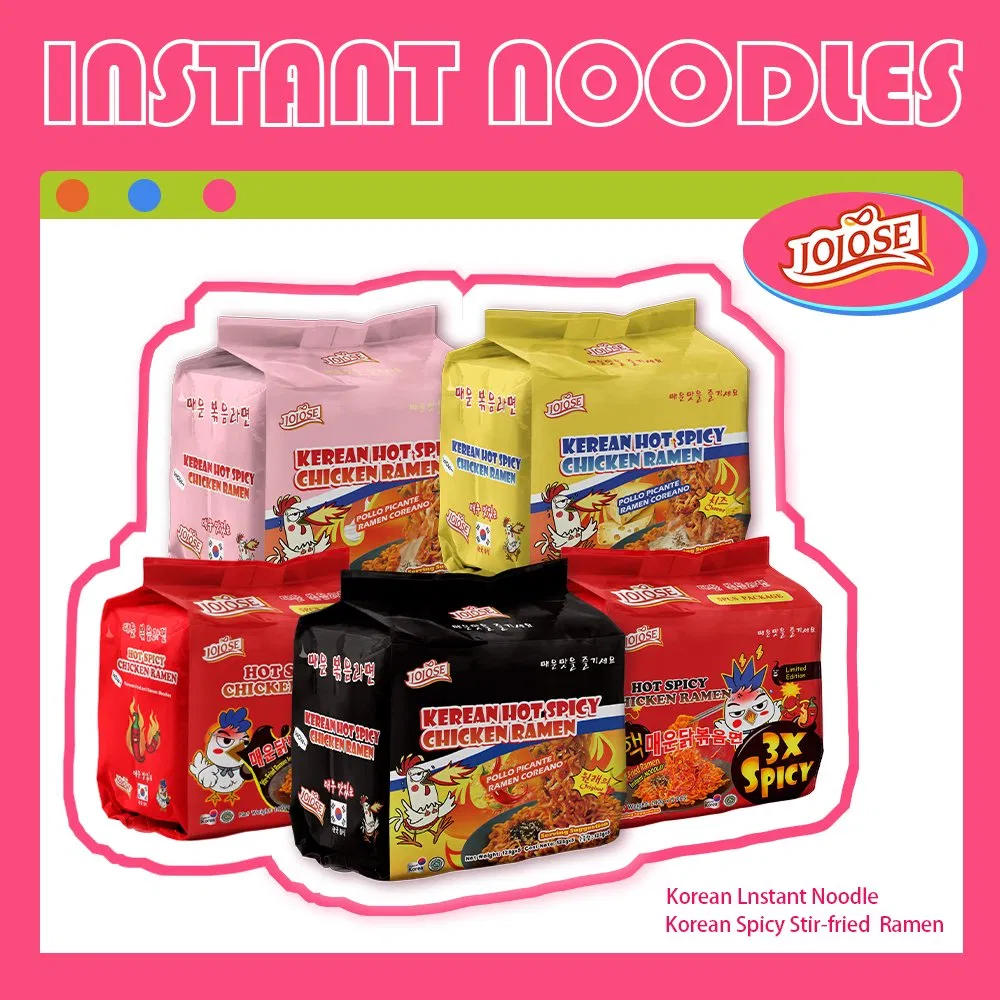 Junk Food Microwaveable Bags for Food Oman Convenience Super Korean Stir-Fried 3X Spicy Ramen Instant Noodles