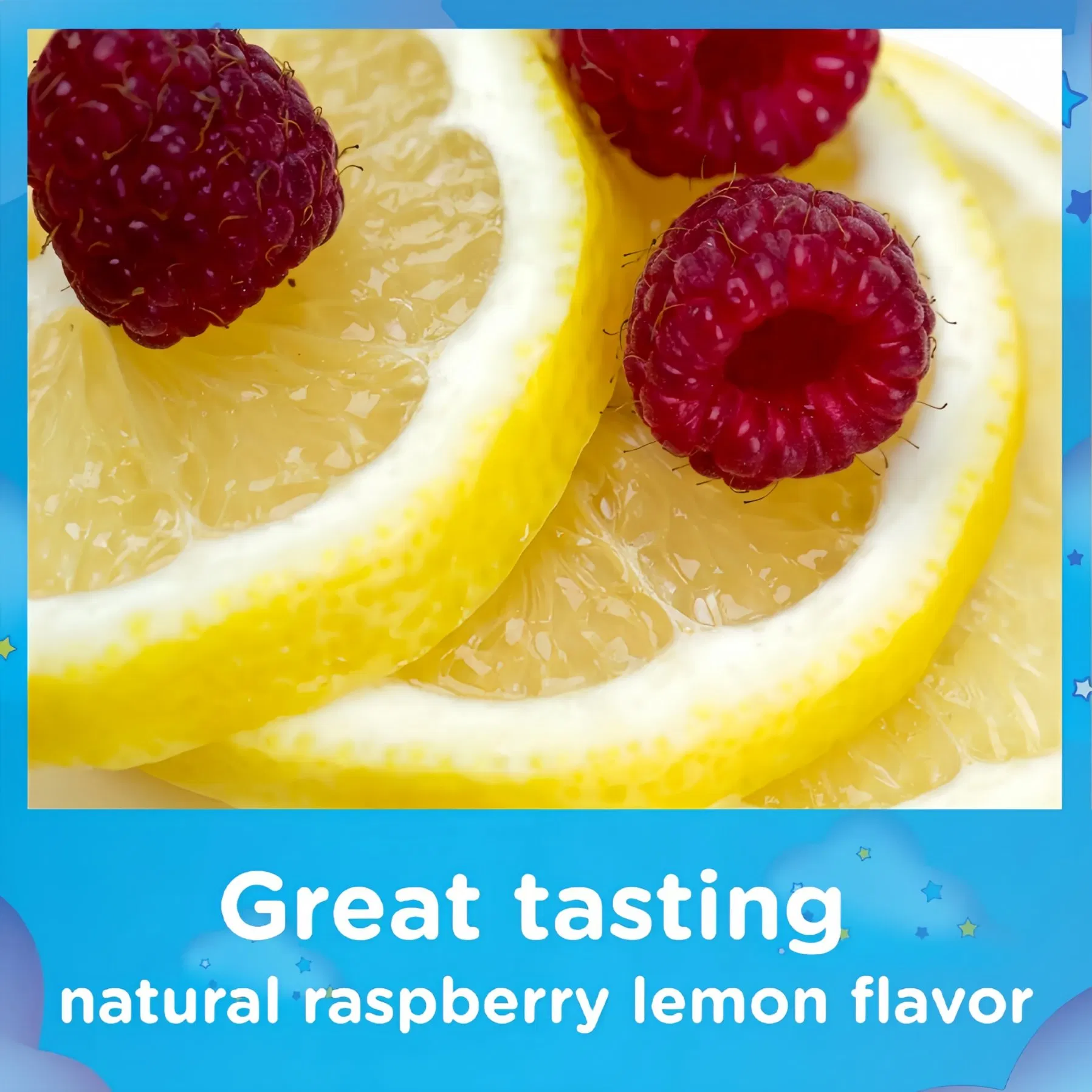 Raspberry Lemon Melatonin-Free Children's Gentle Bedtime Honey Gummies for Helps Relax