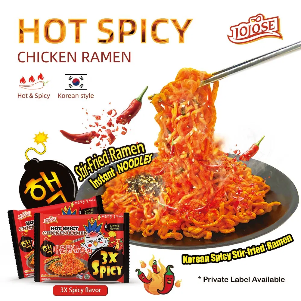 China Agricultural Mala Food Ry Guangdong Convenience Korean Stir-Fried 3X Spicy Ramen Instant Noodles