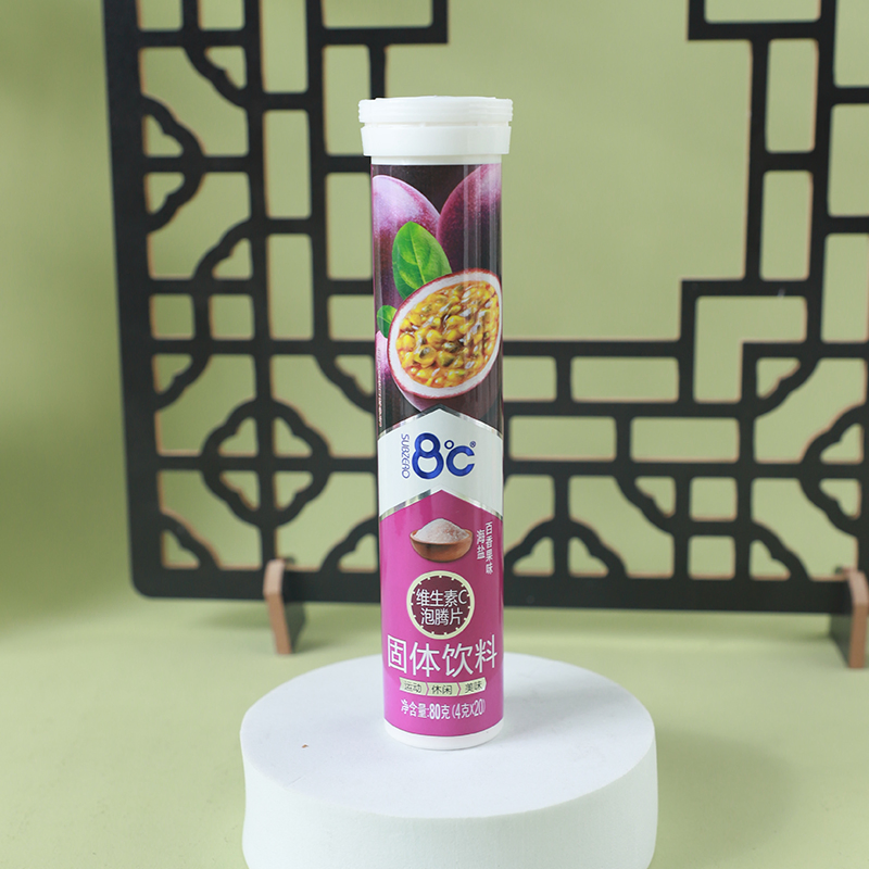 OEM Effervescent Tablets Candy Passionfruit Flavor Fruit Flavor