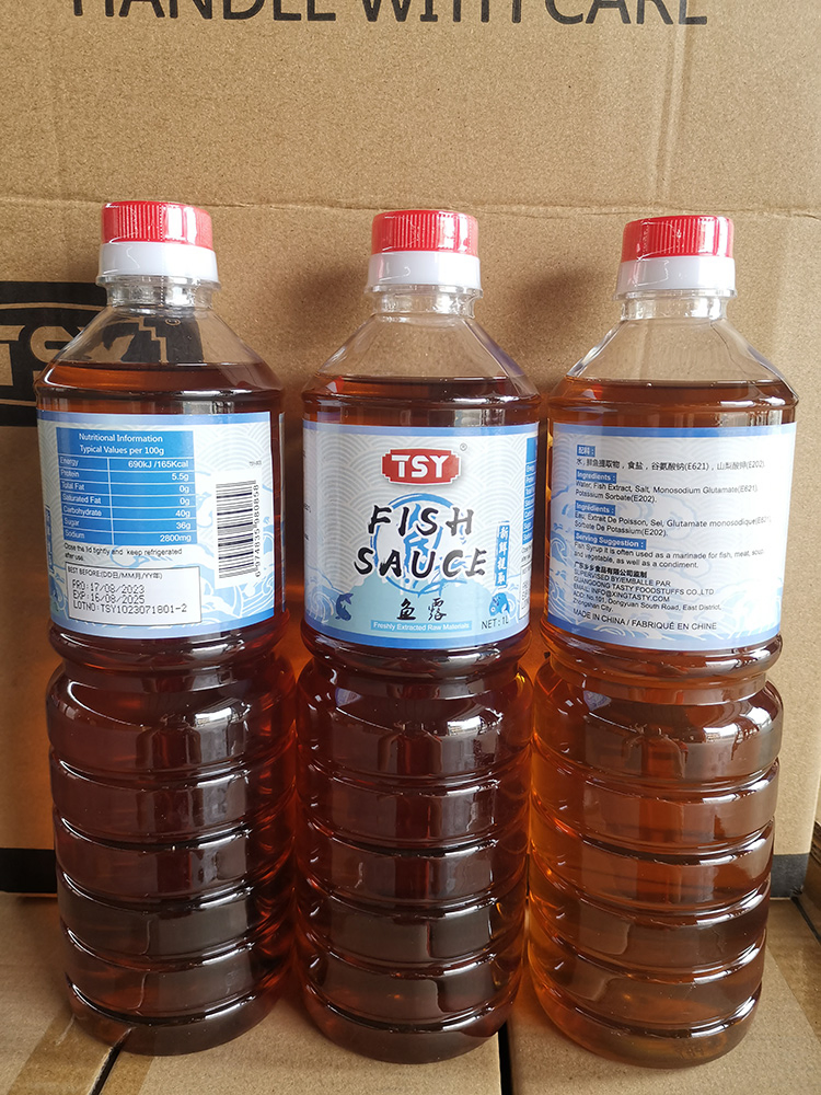 Asian Manufacturer Halal 1L Pet Bottle Thai Fermented Seafood Condiment Fish Sauce