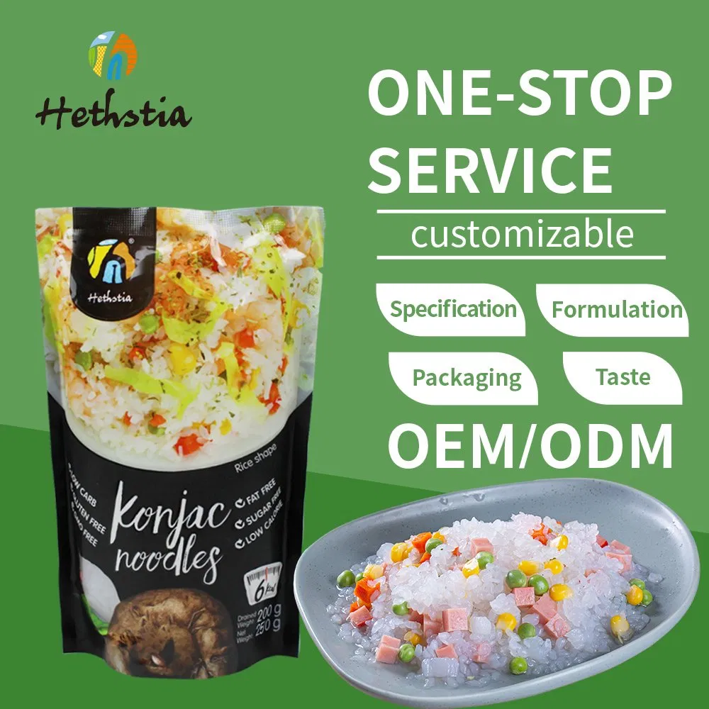 Konjac Rice Glucomannan Instant Meal Low Calorie Healthy Halal Shirataki Konjac Rice