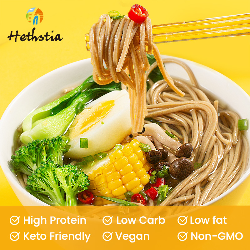 High-Protein Pasta Muscle-Building Noodles Vegan Soy Plant-Based Low Carb Pasta