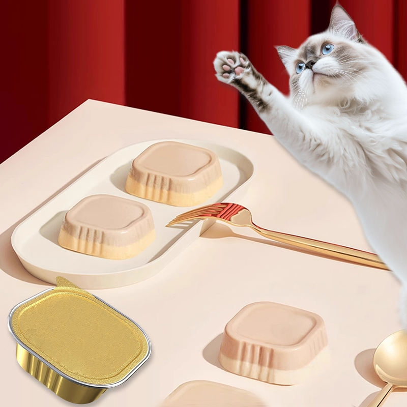 OEM/ODM Premium Wet Cat Food with Abalone Sauce &amp; Goat's Milk, Customized High Protein Canned Food in Delicious Flavors