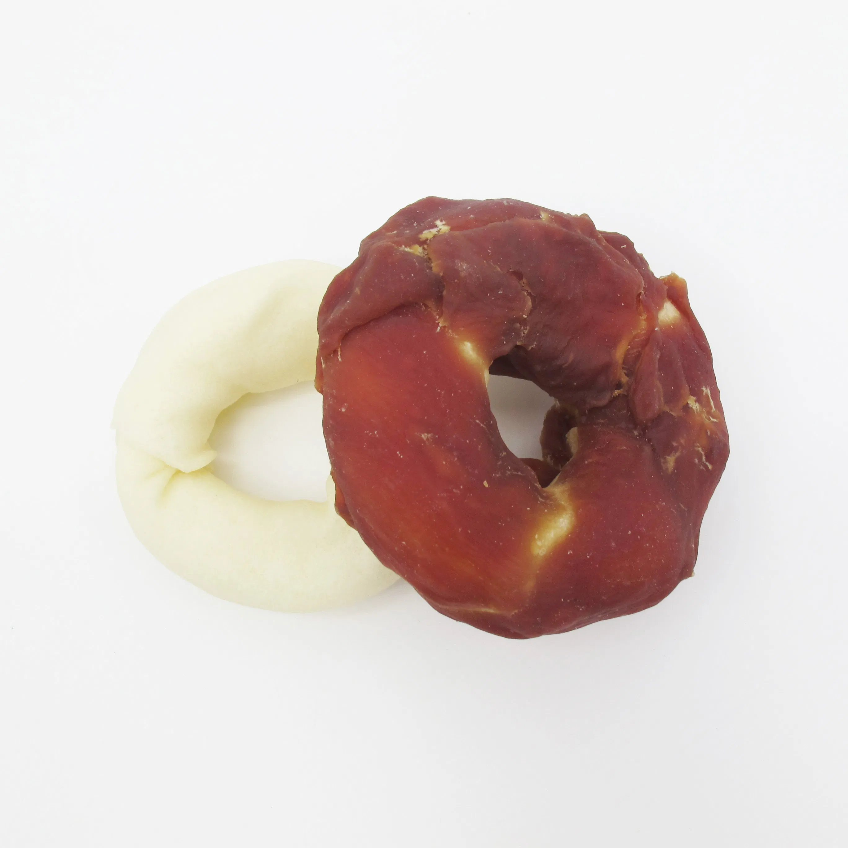 Easy Digestion High Calcium Protein Foamed Cowhide Ring Dried Duck Donut Dry Dog Molar Food Pet Snack Treat