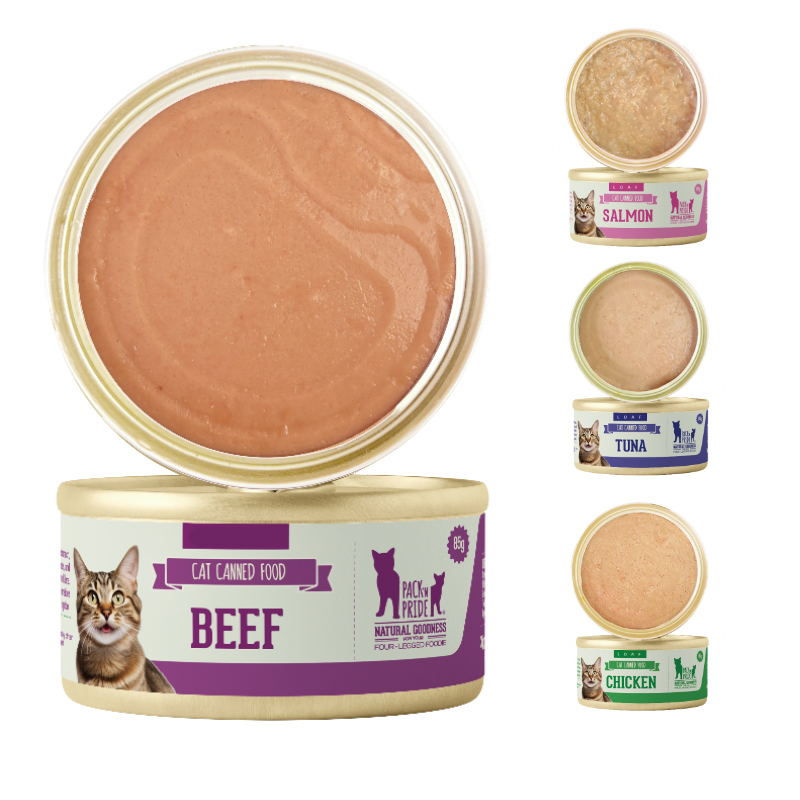 Canned Wet Food for Cats Fermented Yogurt Snacks with Meat &amp; Fish Bag Packaging